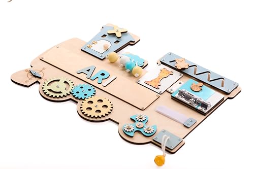 Customized Name Puzzle for Toddlers Montessori Wooden Busy Board