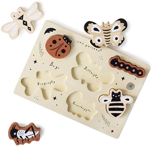 Wee Gallery Bugs Wooden Puzzle Tray for Kids Age 2-4