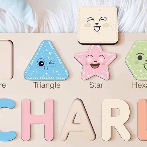 Personalized Wooden Name Puzzle for Baby Girls and Boys