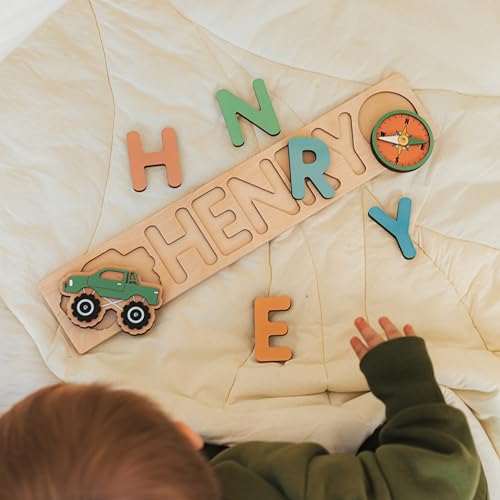 BusyPuzzle Personalized Wooden Name Puzzle