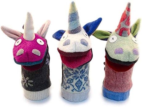 Cate Levi Hand Puppet Set of 3 - Bunny Cat Unicorn