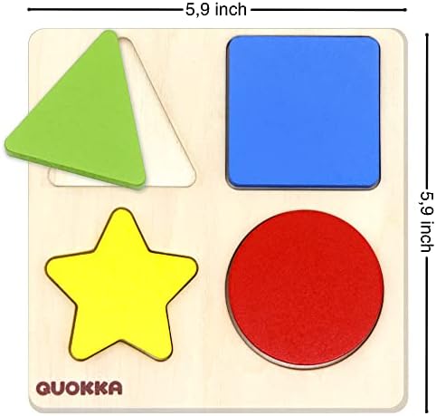 QUOKKA Wooden Peg Puzzles for Toddlers 1-3