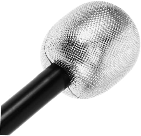 UPKOCH 2pcs Silver Mic Costume Prop for Kids and Halloween