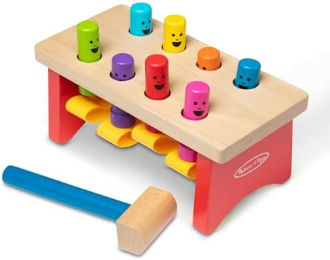 Melissa Doug Pounding Bench with Wooden Mallet