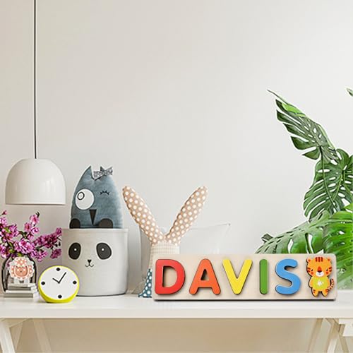 Vnque Personalized Wooden Name Puzzles for Kids 1