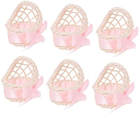 Mini Woven Basket Model Handmade Wicker Decor