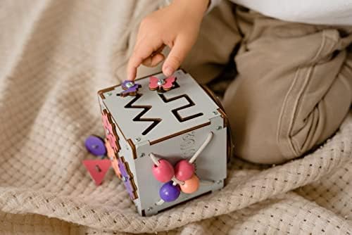 Busy Cube for Toddlers - 6-in-1 Montessori Learning Toy