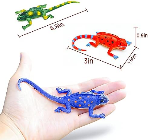 10PCS Color Changing Lizard Figurines for Kids