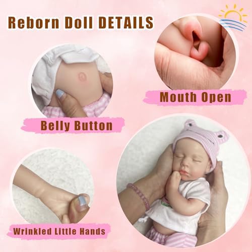 OtardDolls 33cm Reborn Baby Silicone Doll for Kids