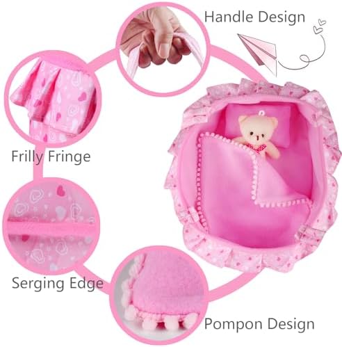 Young Buds Baby Doll Cradle Bassinet Portable Carrier