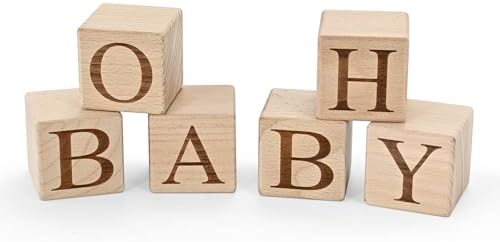 OH BABY Sign Wooden Blocks 2 - Baby Shower Gender Reveal