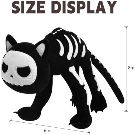 Halloween Black Cat Plush Toy 9 x 16