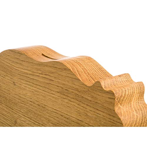 Wooden Money Box - Grizzly Bear Piggy Bank with Organic Glass