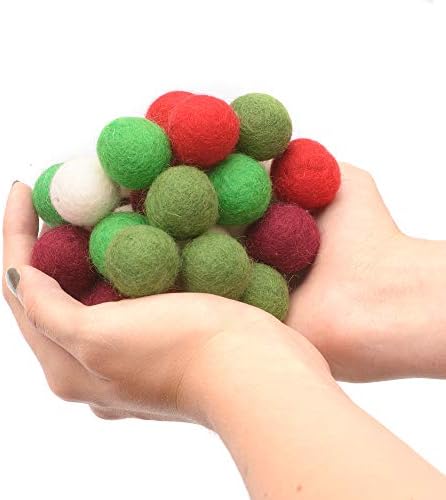 Glaciart One 50pcs Wool Felt Balls 1 Inch for Crafts
