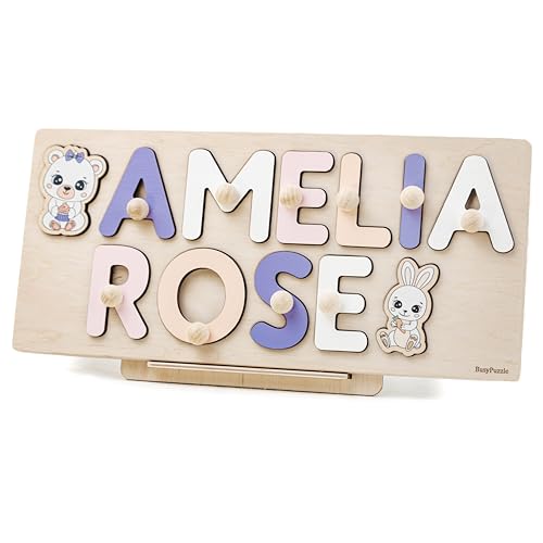 Personalized Wooden Name Puzzle for Baby Girl 1