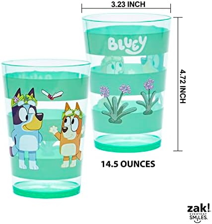 Zak Designs Bluey Nesting Tumbler Set 4-Pack