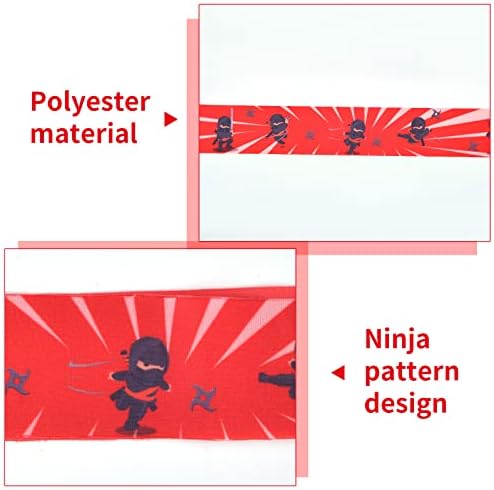 WANGDEFA Ninja Headbands 24 Pack Red Black