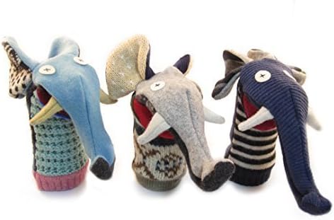Cate Levi Hand Puppet Elephant - Reclaimed Wool
