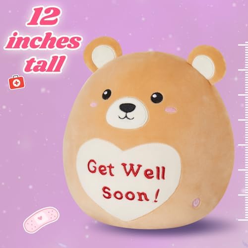 12 Glow Teddy Bear Plush Toy Get Well Soon Gift