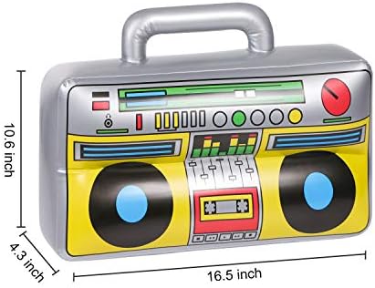 4 PCS Inflatable Boombox 80s 90s Party Decorations