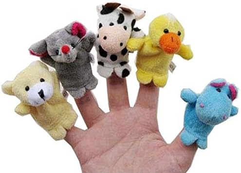 Super Z Outlet Velvet Animal Finger Puppets - 10 Set