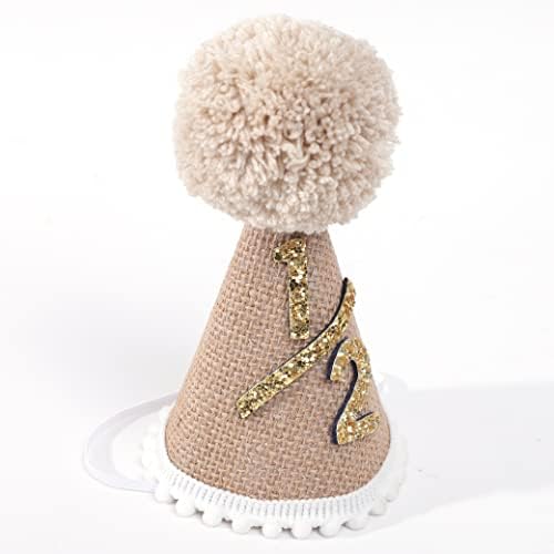 WAOUH Half Birthday Baby Hat - Glitter Crown for 6 Month Celebrations