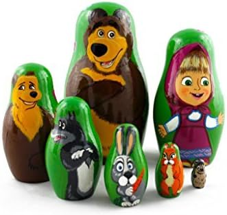 Bear Nesting Dolls Set 7pcs - Handmade Home Decor