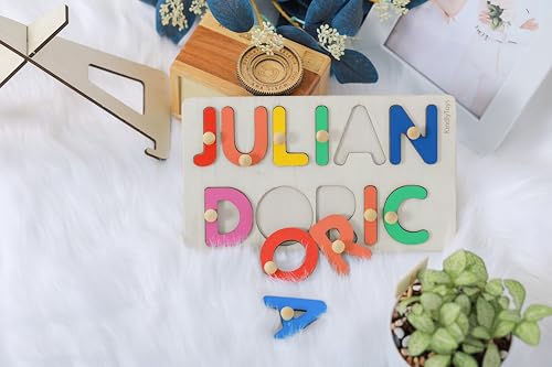Customized Name Puzzle for Toddlers Wooden Busy Board