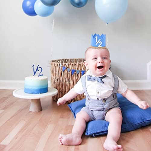 SYESQL Half Birthday Crown Hat for Baby Girls Boys
