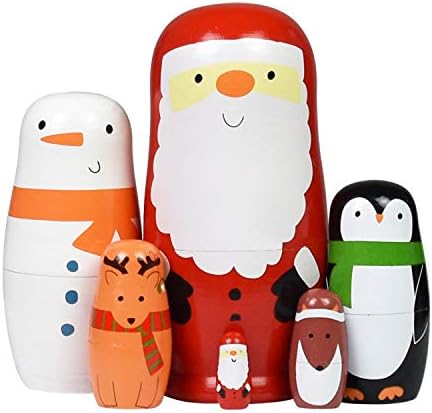 HYCLES Handmade Nesting Dolls Set 5pcs for Kids