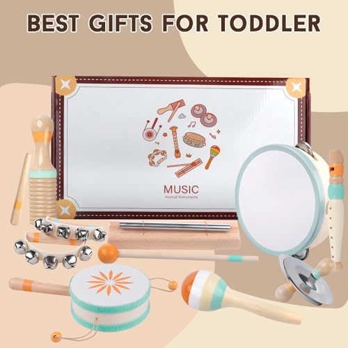 Aliex 8 in 1 Montessori Musical Toy for Toddlers 1-3