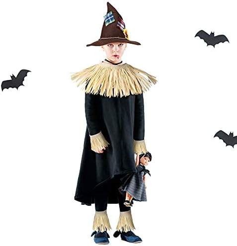 SATINIOR 6-Piece Scarecrow Costume for Kids