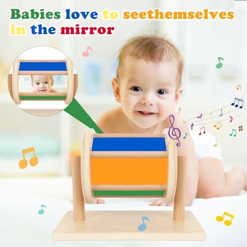 LEADER JOY Montessori Spinning Drum Toy for 1-3 Year Old
