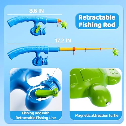 Magnetic Fishing Game for Kids 3-8 Years Old