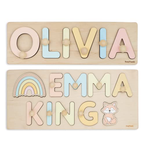 Personalized Wooden Name Puzzle with Pegs 1