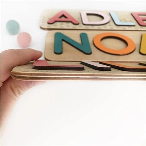 Custom Wooden Baby Name Puzzle 1st Birthday Gift
