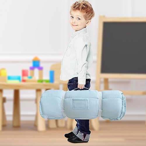 VIVILINEN Tufted Toddler Nap Mat with Pillow for Kids