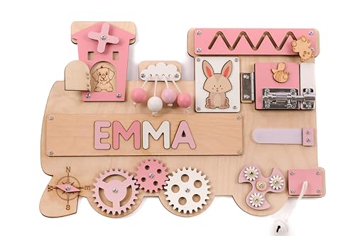 Customized Name Puzzle for Toddlers Montessori Wooden Busy Board
