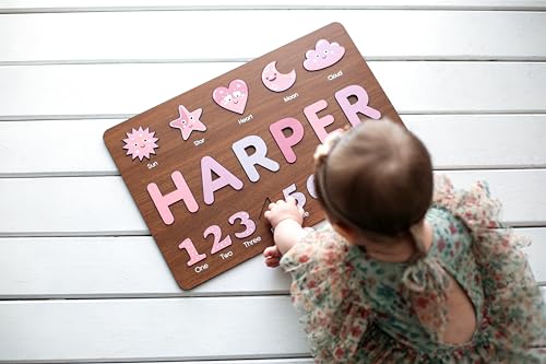 Custom Wooden Name Puzzle for Kids Personalized Montessori Learning Toy