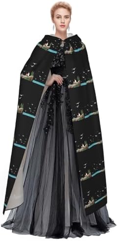 Little Girl Watching Seagulls on the Reef Hooded Cloak