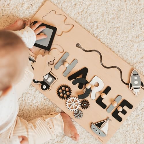 Busy Board For Toddler Girl Educational Wooden Toy