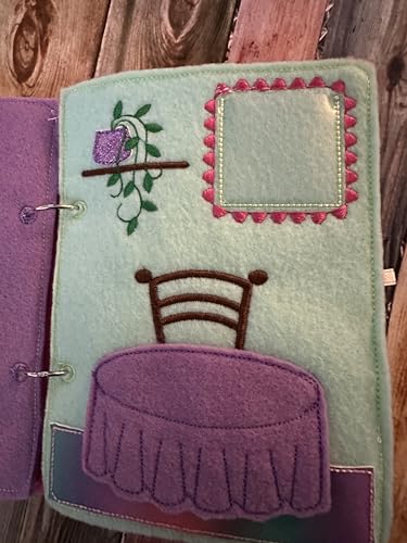 Handmade Portable Felt Dollhouse Book for Kids