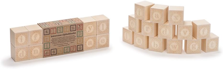 Uncle Goose Lowercase Alphabet Blocks Made in The USA