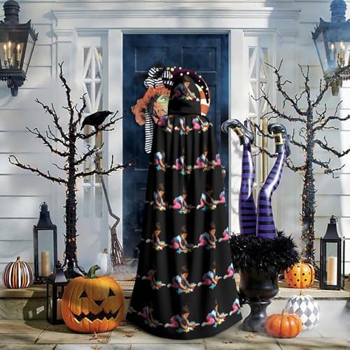 Little Girl Puzzle Print Hooded Cloak for Halloween Costume
