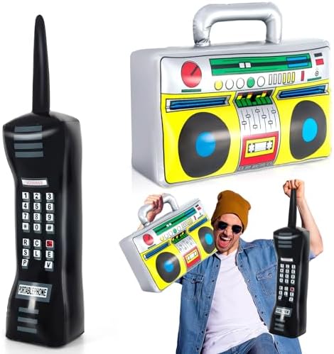 YOTHORN Retro Inflatable Boombox and Phone for Parties