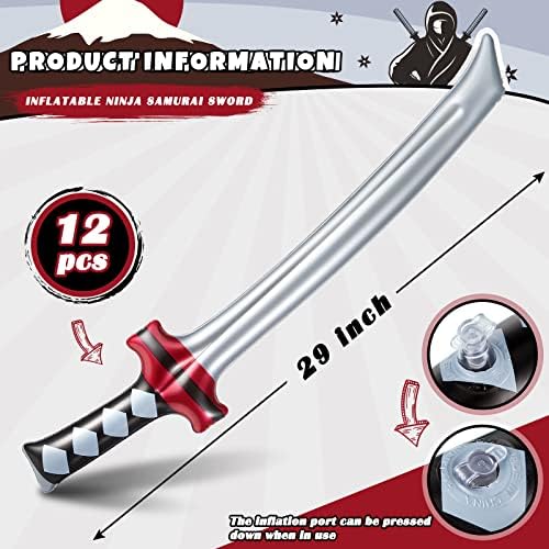 Deekin 12 Pcs Inflatable Samurai Sword Set