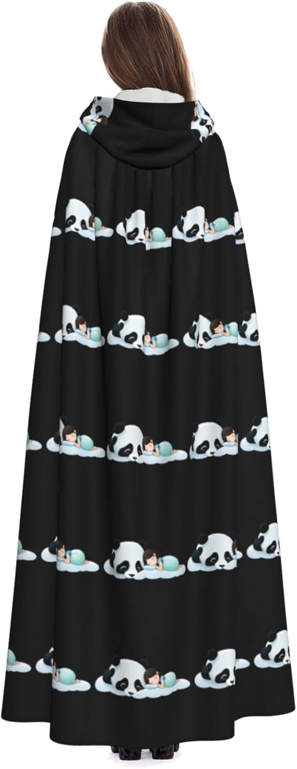 Little Girl Panda Hooded Cloak for Halloween Costume