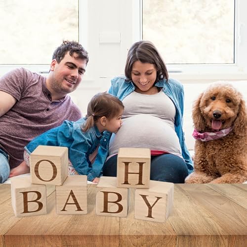 OH BABY Sign Wooden Blocks 2 - Baby Shower Gender Reveal