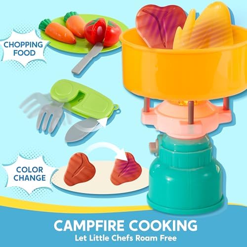 Kids Camping Set with Tent and Cart for Outdoor Play
