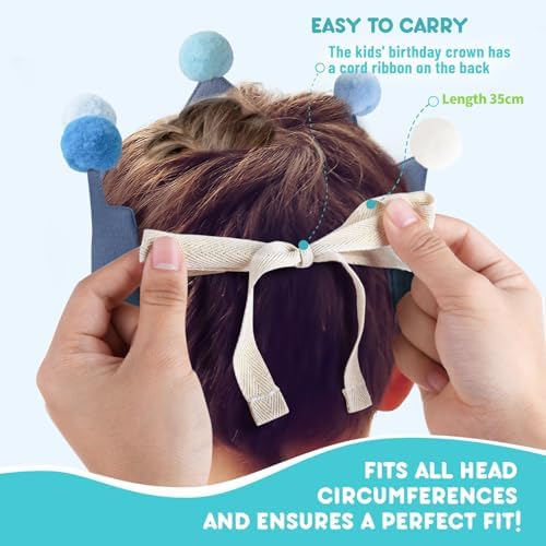 Ulibanner Reusable Birthday Crown with Numbers
